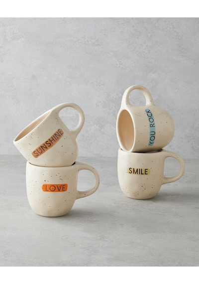 English Home Smile Stoneware Kupa 395 Ml Açık Yeşil Açık Yeşil