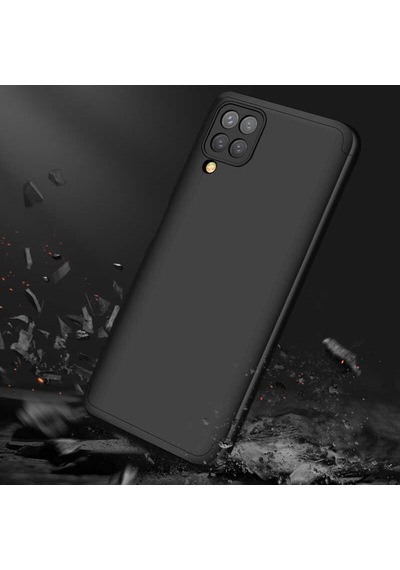 Galaxy M12 Kılıf Zore Ays Kapak Siyah-Gri