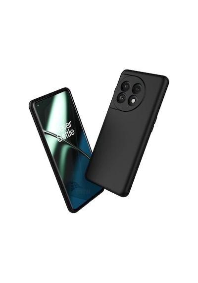 Oneplus 11 Uyumlu Silikon Kılıf - Pastel Renk Tonu Kamera Korumalı Esnek Kapak - Siyah Siyah