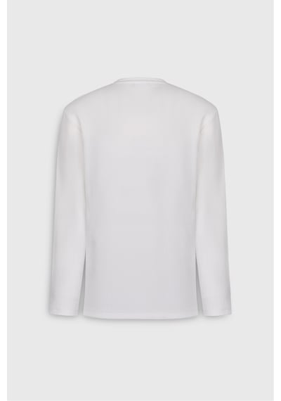 AC&Co / Altınyıldız Classics  Erkek Ekru Pamuklu Slim Fit Dar Kesim Bisiklet Yaka Jakarlı Esnek Tişört Ekru