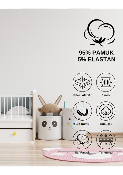 Alya Underwear Balıkçı Yaka Pamuklu Fitilli Kumaş Çocuk Kaşkorse Unisex Body Pudra