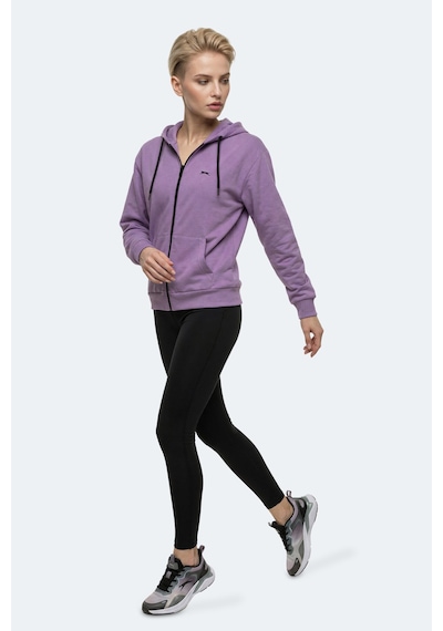 Slazenger Flores Kadın Kapüşonlu Lila Sweatshırt