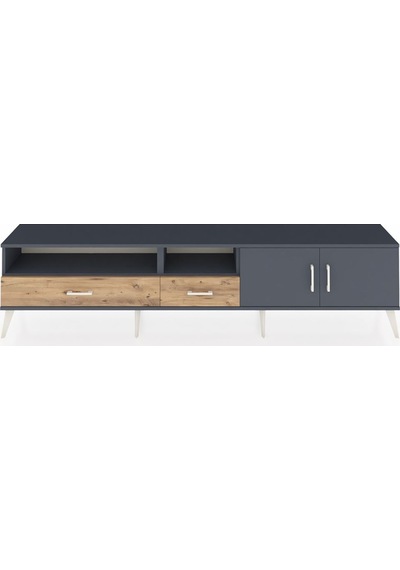 Arges Tv Ünitesi 3 Raflı 2 Çekmeceli 2 Kapaklı 220x30x51 Antrasit-antrasit/çam Antrasıt/atlas Çam - Antrasıt Arges Tv Ünitesi 3 Raflı 2 Çekmeceli 2 Kapaklı 220x30x51 Antrasit-antrasit/çam Antrasıt/atlas Çam - Antrasıt
