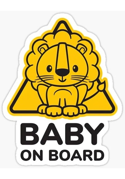 Arabada bebek var Baby On Board Sticker Yapıştırma 19CM md2