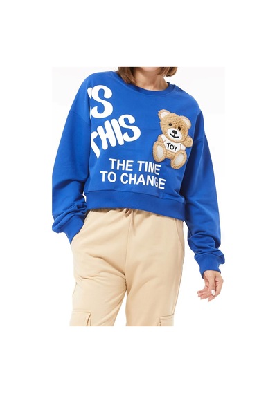 Ayıcık Figürlü Kısa Sweat 001