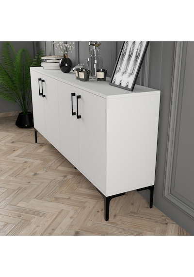 Kiev 160cm Konsol - Beyaz / Beyaz