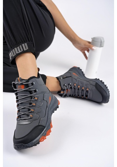 Muggo İzland Unisex Garantili Trekking Outdoor Bağcıklı Yandan Fermuarlı Kışlık Bot 001