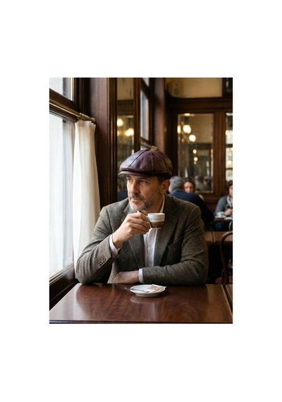 Emybox %100 Hakiki Deri 8 Köşe Kasket Şapka - Peaky Blinders Tarzı Lastikli Erkek Şapka Bordo