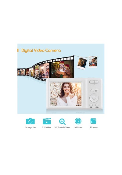 Hallow D12307W 56 MP 4K Taşınabilir Dijital Kamera