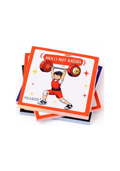 Sporcu Arabalı 4'lü Mini Akıllı Not Kağıdı Seti 100 Sayfa Yapışkansız Post-it