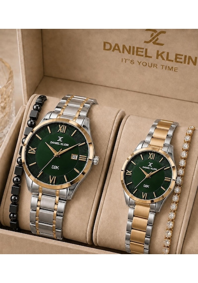 Daniel Klein Çift Sevgili Saati Bileklik Hediyeli Çelik Krdn 3 Atm Suya Dayanıklı Saat Vs.blkt.1188 Gümüş