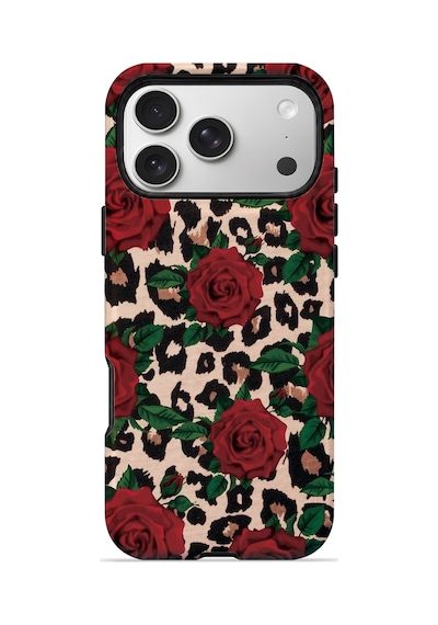 Velvoria Valestra Gullu Leopar Apple iPhone Uyumlu 17 Pro Darbe Korumalı Kılıf Valestra Select - Gullu Leopar