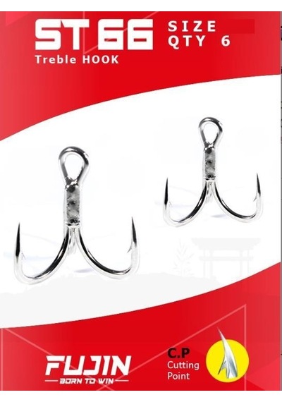 Fujin St66 1 Nickel Üçlü Maket Balık İğnesi