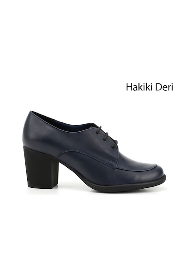 Gönderi(R) Gönderi R Kadın Lacivert Antik Bağcıklı Orta Kalın Topuklu Hakiki Deri Oxford Ayakkabı Gdza13424071 Lacivert