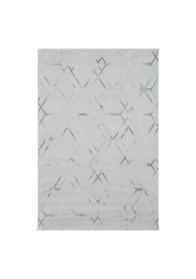 Mariesse Home Bambu Dokulu Modern Sık Dokuma Koridor Kesme Yolluk Dokuma Makine Halısı Y00595a Gri