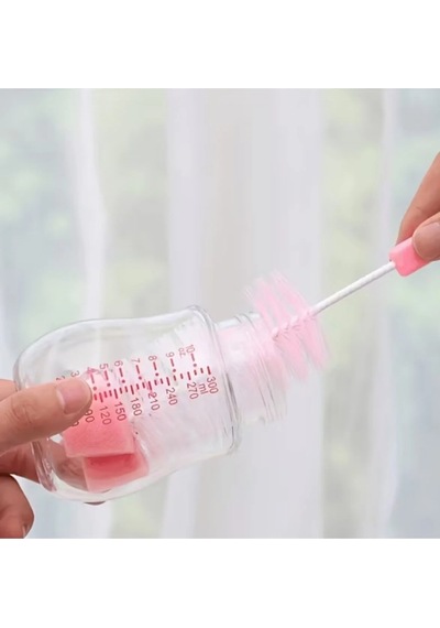 7 Parça Bebek Biberon Emzik ve Şişe Temizleme Fırçası Seti - Pipet Temizleyici & Steril Maşa Hediyeli