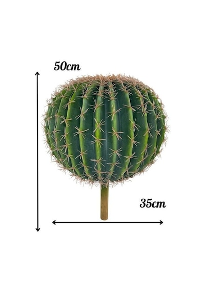 Yapay Çiçek Echinocactus Grusonii Altın Fıçı Kaktüs 35 35cm Cactüs Sk4010s