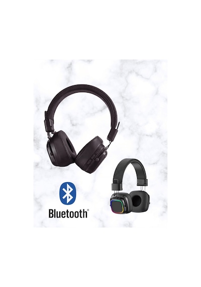 Bluetooth 5.3 Rainbow Işıklı Kulak Üstü Kablosuz Kulaklık