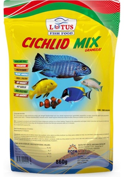 Cichlid Mix Granül Malawi Ciklet Yunus Sarı Prenses Ahli Balık Y