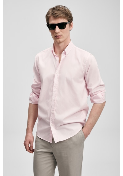 Lufian Danıel Erkek Basic Gömlek Regular Fit Pembe Pembe 111010677100800
