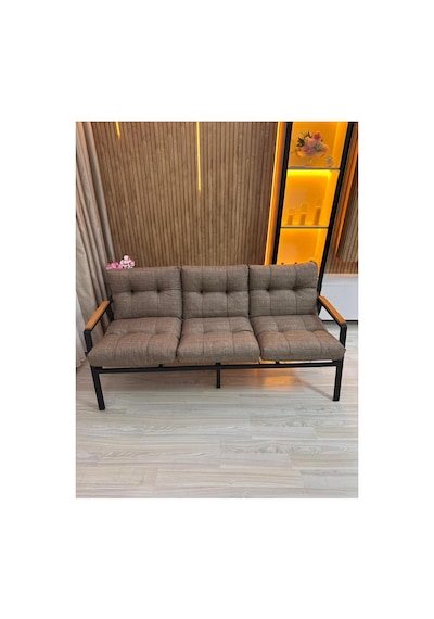Houseart Balkon, Bahçe,teras,cafe - Salon - Metal Kanepe Koltuk Takımı - 3 1 1 Sehpa Cappuccino Houseart Balkon, Bahçe,teras,cafe - Salon - Metal Kanepe Koltuk Takımı - 3 1 1 Sehpa Cappuccino