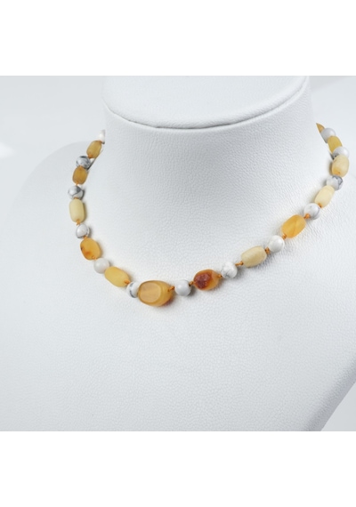 Havlit-damla Kehribar Kolye Ve Bileklik Set Sarı