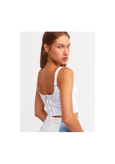 Rouge Basıc Dlv 3793 Korse Top Beyaz