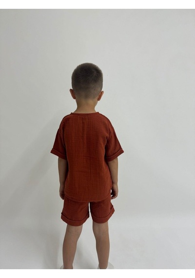Oliven The Kid Oliventhekid Müslin Unisex Çocuk Takım Kiremit Kiremit