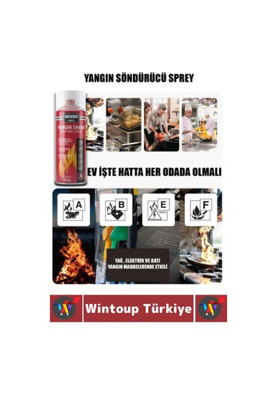 Yangınsavar Ev Ofis Otomobil Kamp Hızlı Acil Durum Söndürme Tüpü Sprey Yangın Savar 500 Ml 2 Adet