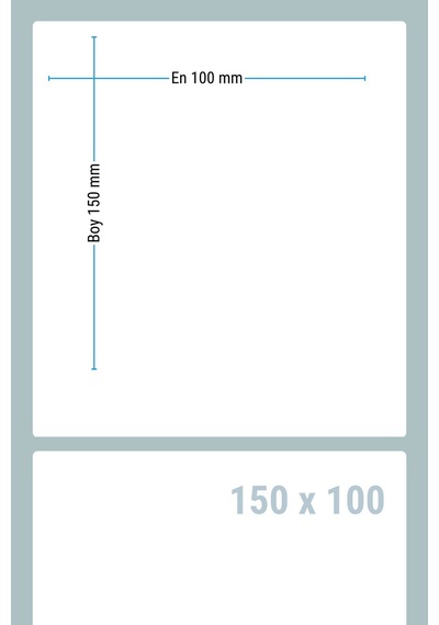 150x100mm Termal Etiket 2 Rulo 250 Sarım Ribonsuz Kargo, Lojistik, Depo Yapışkanlı 1