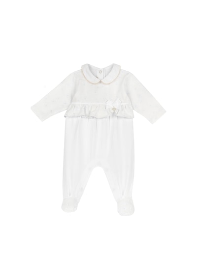 Chicco Kız Bebek Paça İçinden Açılan Tulum 09101475000000 000033 Beyaz