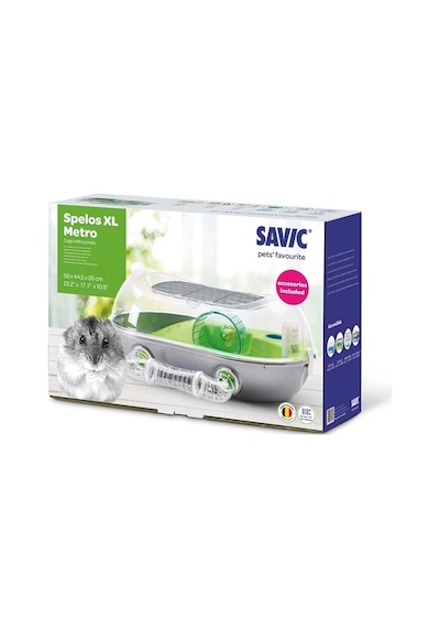 Savic Spelos Metro Küçük Evcil Hayvan Kafesi Şeffaf Hamster Ve Kemirgen Habitatı Dayanıklı Tasarım