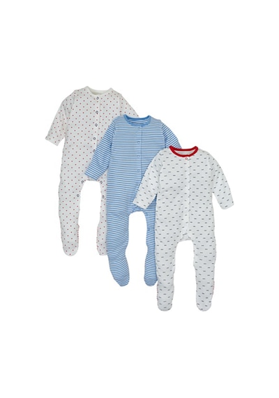 Mothercare Tulum 3 Lü Bebek Tulumu Kalpli 24-36 Ay Çok Renkli