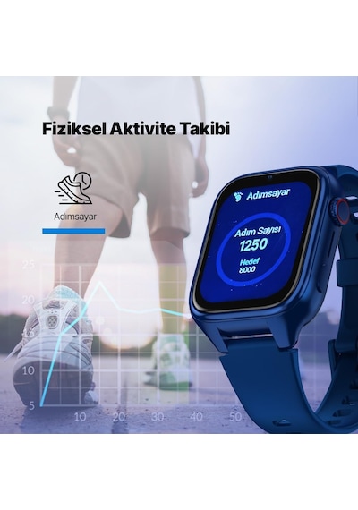 Kidi Gps 4g Sim Kartlı Akıllı Çocuk Saati, 2ksw02 Okyanus Laciverti Yok