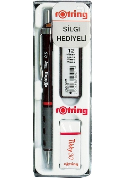 Rotring Tikky Mekanik Kurşun Kalem Okul Seti 0.7 MM Bordo