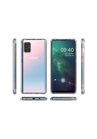 Samsung Uyumlu Galaxy A71 Kilif Köse Korumali Seffaf Silikon Kapak 406850338