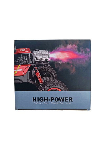 Duman Atan Uzaktan Kumandalı Şarjlı Full Fonksiyon Canavar Rock Crawler 26 Cm. Kırmızı