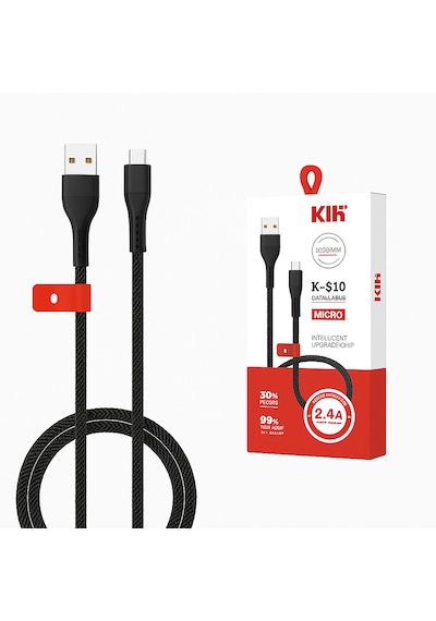 Hasır Örgülü 2.4a Micro Usb 1 Metre Hızlı Şarj Ve Data Kablosu