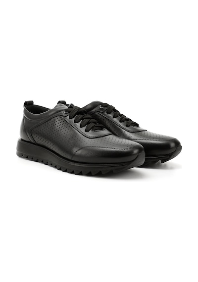 Gönderi(R) Erkek Siyah Hakiki Deri Bağcıklı Sneaker Ddma35431103 Siyah