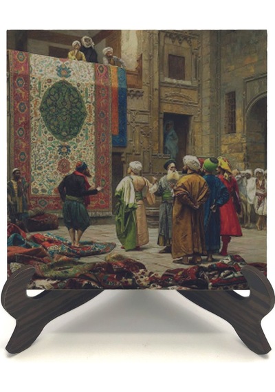 Halı Tüccarı Osman Hamdi Bey, 1888 Baskılı Mdf Masaüstlük 10x10
