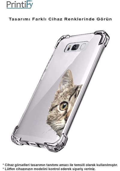 Samsung Galaxy A26 İle Uyumlu Catface Baskılı Şeffaf Köşe Korumalı Antişok Kılıf