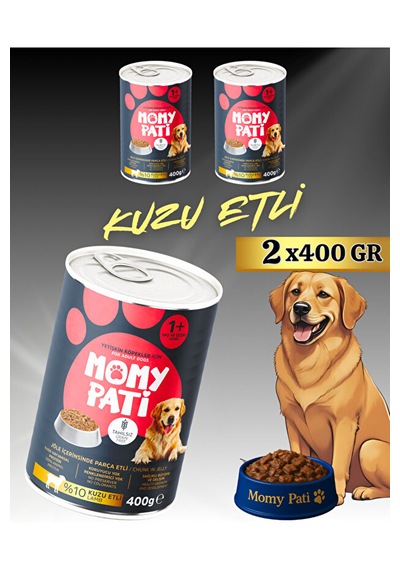 Etli Konserve Köpek Maması 400 Gr X 2 Adet Yetişkin Köpekler İçin