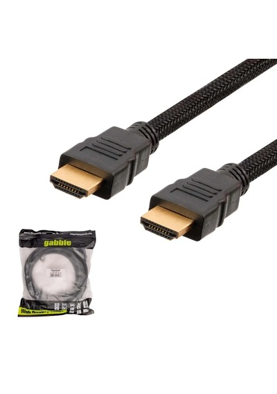 Gabble Gab-hdmı05 Örgülü 5mt Hdmı Kablo Siyah