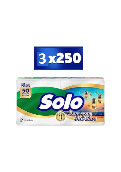 Solo Süper Peçete 250 Li X 3 Paket