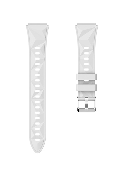 Mobilteam Huawei Watch Gt5 Pro 42mm Uyumlu Krd-129 Silikon Kordon Strap Kayış-beyaz