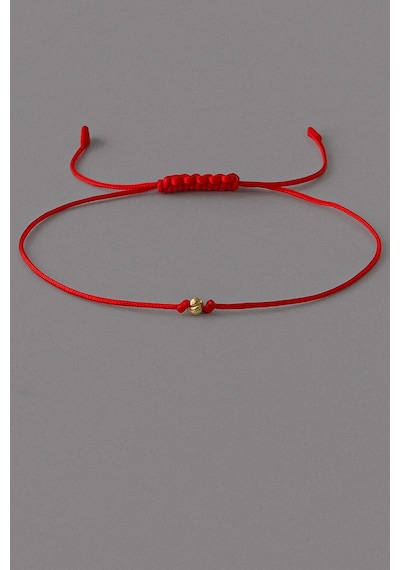 14 Ayar Dorika Toplu Rengarenk Altın Bileklik Gold Bracelet İpli Altın Bileklik Kahverengi