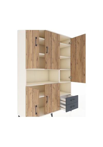 Hyperion Dolap 10 Raflı 2 Çekmeceli 5 Kapaklı 132x44x195 Aytaşı-çam/antrasit Atlas Çam/antrasıt Hyperion Dolap 10 Raflı 2 Çekmeceli 5 Kapaklı 132x44x195 Aytaşı-çam/antrasit Atlas Çam/antrasıt