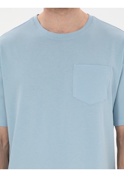 Pierre Cardin Erkek Açık Mavi Tişört Basic 50306991-vr003 Açik Mavi
