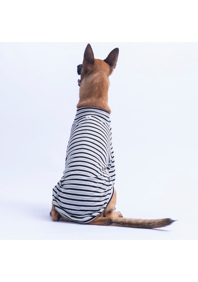 Siyah Marseille Orta-büyük Irk Çizgili Köpek Sweati Köpek Kıyafeti Siyah Marseille Orta-büyük Irk Çizgili Köpek Sweati Köpek Kıyafeti