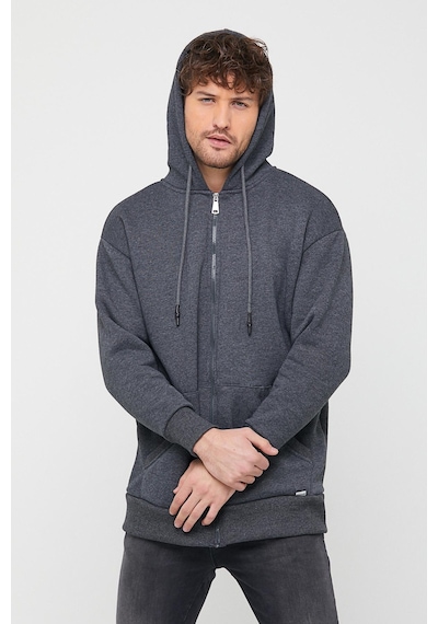 Ünisex Fermuarlı Sweatshirt Antrasit Lacivert